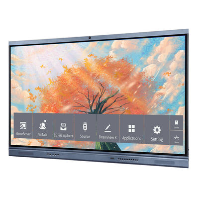 20 터치 포인트 75 인치 LCD 스마트 보드 학교 사무실 회의에서 인터랙티브 터치 솔루션을 위한 인터랙티브 평면 패널