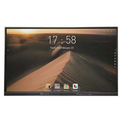65 인치 4 밀리미터 템퍼드 글라스 IR 인터랙티브 화이트보드 4K DLED 화면