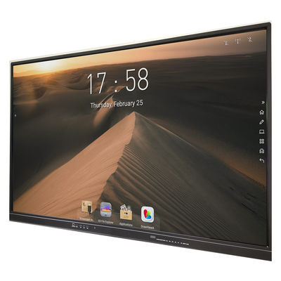 65 인치 4 밀리미터 템퍼드 글라스 IR 인터랙티브 화이트보드 4K DLED 화면