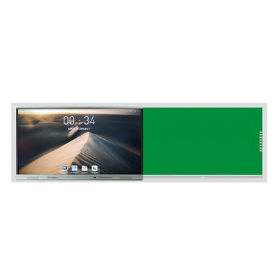 86 " 지적 현명한 리코딩 가능 칠판 그린 보드 4000:1 주도하는 안드로이드 9.0 350 cd/m2 상호 접속 칠판
