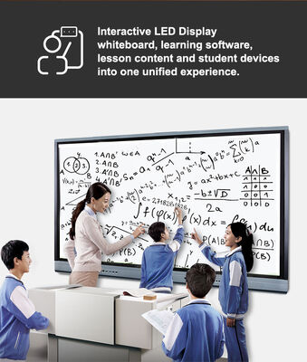 TFT LED Interactive Display 65 Inch Wall Mounted Built In Camara Infrared Flat Panel Display