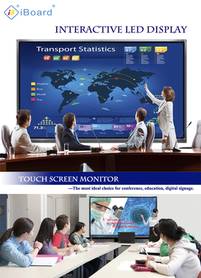 아날로그 입출력 PC IR Tec과 TFT LED 75 인치 대화식 터치 스크린 모니터