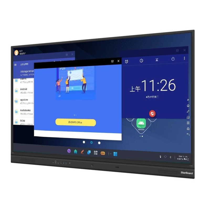 높은 정확성 적외선 인터랙티브 화이트보드 USB 포트 연결 사용자 정의 디자인 인터랙티브 평면 화면