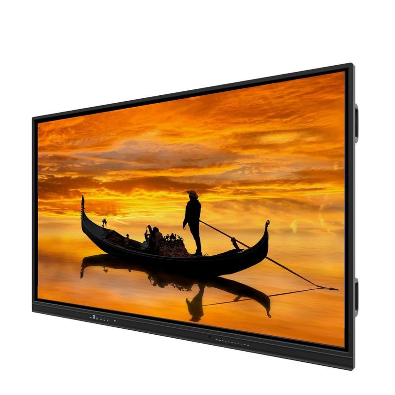 75인치 LCD 스마트 보드 안드로이드 14 50 터치 포인트와 VGA DP USB 포트 와이파이 블루투스 학교 사무실 교육