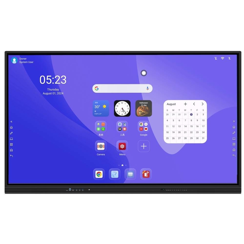 4K HD 65 75 인치 학교 대화형 화이트보드 LCD 디스플레이 회의 전자 디지털 대화형 평면 패널