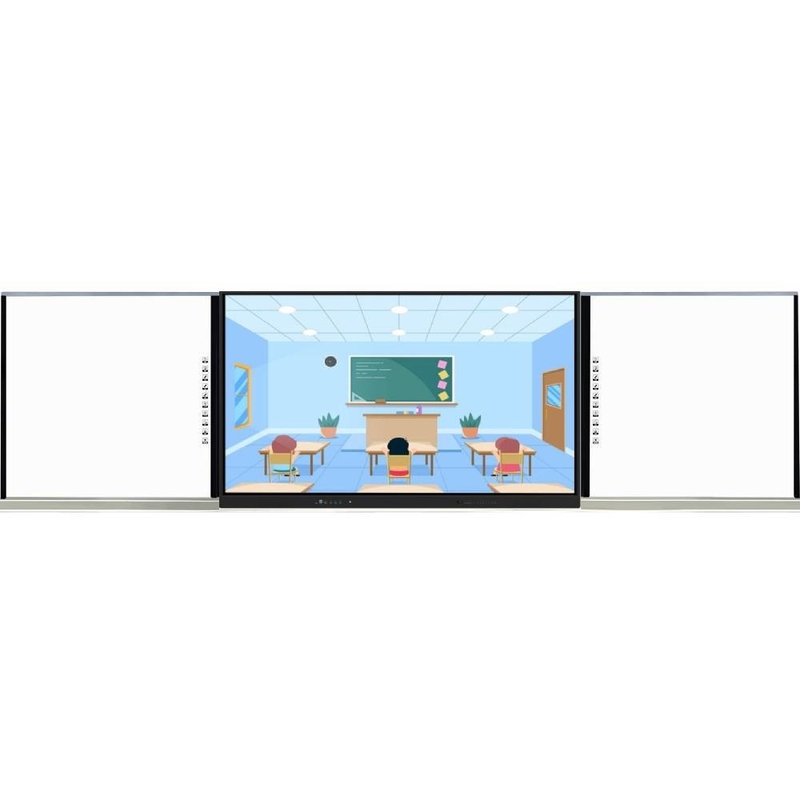 75 86 98 인치 ABA 타입 지능형 스마트 터치 패널 사이드 보드와 안드로이드 PC 카메라 마이크 시스템