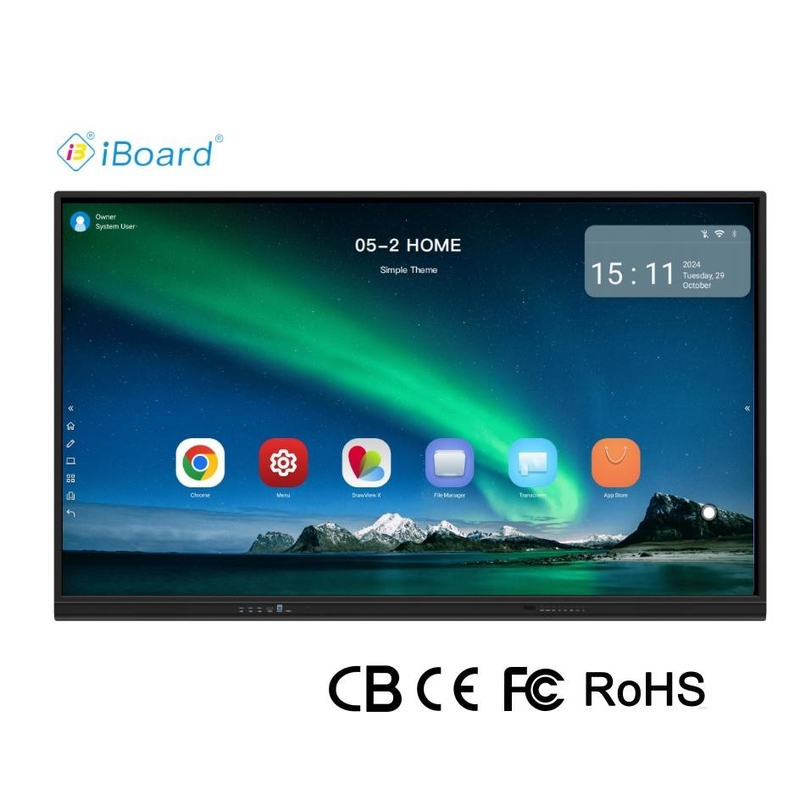 CIboard 65인치 스마트 TV 모니터 블랙보드 인터랙티브 평면 패널 터치 스크린