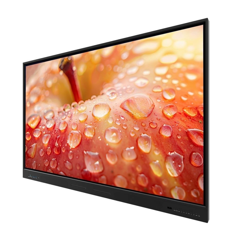 LED 인터랙티브 화이트보드 86 98 110 인치 안드로이드 13 14 LCD 스마트 보드 응답 5-8 Ms 회의 소프트웨어 카메라와 마이크 및 모바일 스탠드와 호환