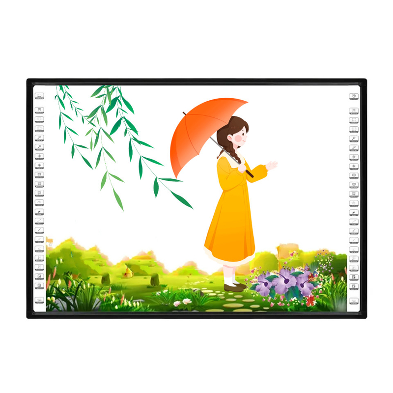 세라믹 / 부드러운 반짝이는 플라스틱 표면 IR 인터랙티브 화이트보드 스마트 터치 패널 22pcs 핫키 각 쪽으로 빠르고 쉬운 탐색을 위해 학교 교육 화이트보드
