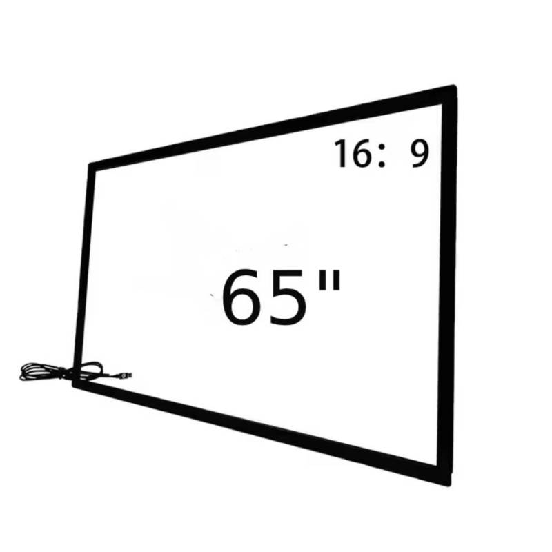 적외선 터치 프레임 오버레이 32 43 49 55 65 75 인치 디지털 키오스크 토템 TV 모니터용 USB 연결과 함께 적외선 터치 포인트