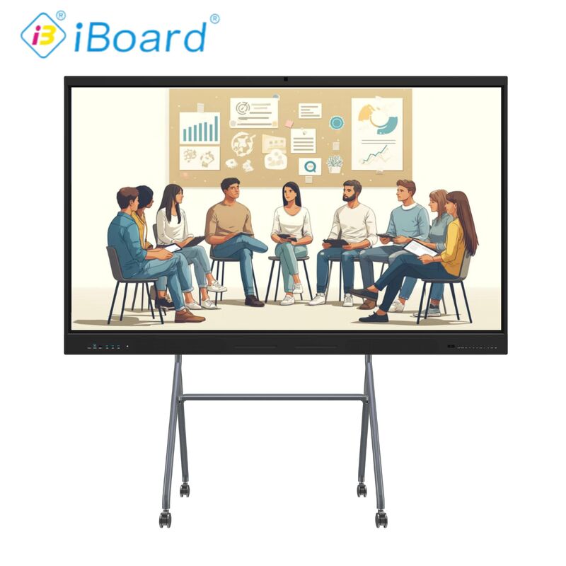 LOW MOQ All in One Interactive Touch Screen Whiteboard with Ops Interactive Flat Panel Board Dual Android Systems