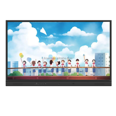 65 75 86 인치 20 터치 안드로이드 인터랙티브 평면 패널 4000: 1 WIFI 핫스팟 HDMI / VGA / USB 출력과 대조 6ms