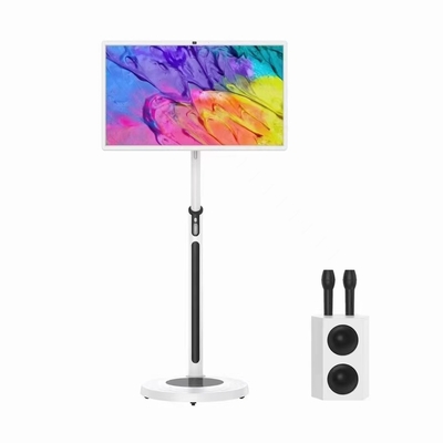 휴대용 스마트 터치 스크린 32인치 이동식 LCD 13MP 카메라 안드로이드 14 8+128G KTV 홈 바