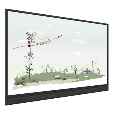 98인치 인터랙티브 평면 패널 듀얼 OS 50 터치 포인트 USB HDMI WIFI 핫스팟 BT 교육용으로 카메라 마이크가 내장되어 있습니다