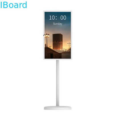 32인치 휴대용 스마트 터치 스크린 TV, 내장 카메라와 15000mAh 배터리