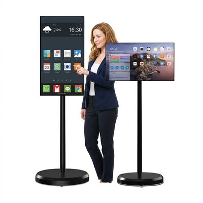 27 Inch Touch Screen Kiosk with 10W2 Speakers for Interactive Public Transportation Information
